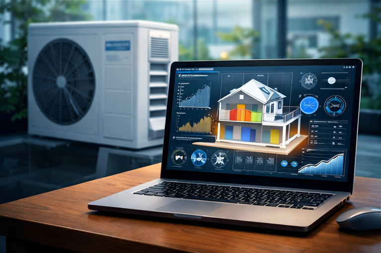 Heat pump simulation and configuration visualization modules